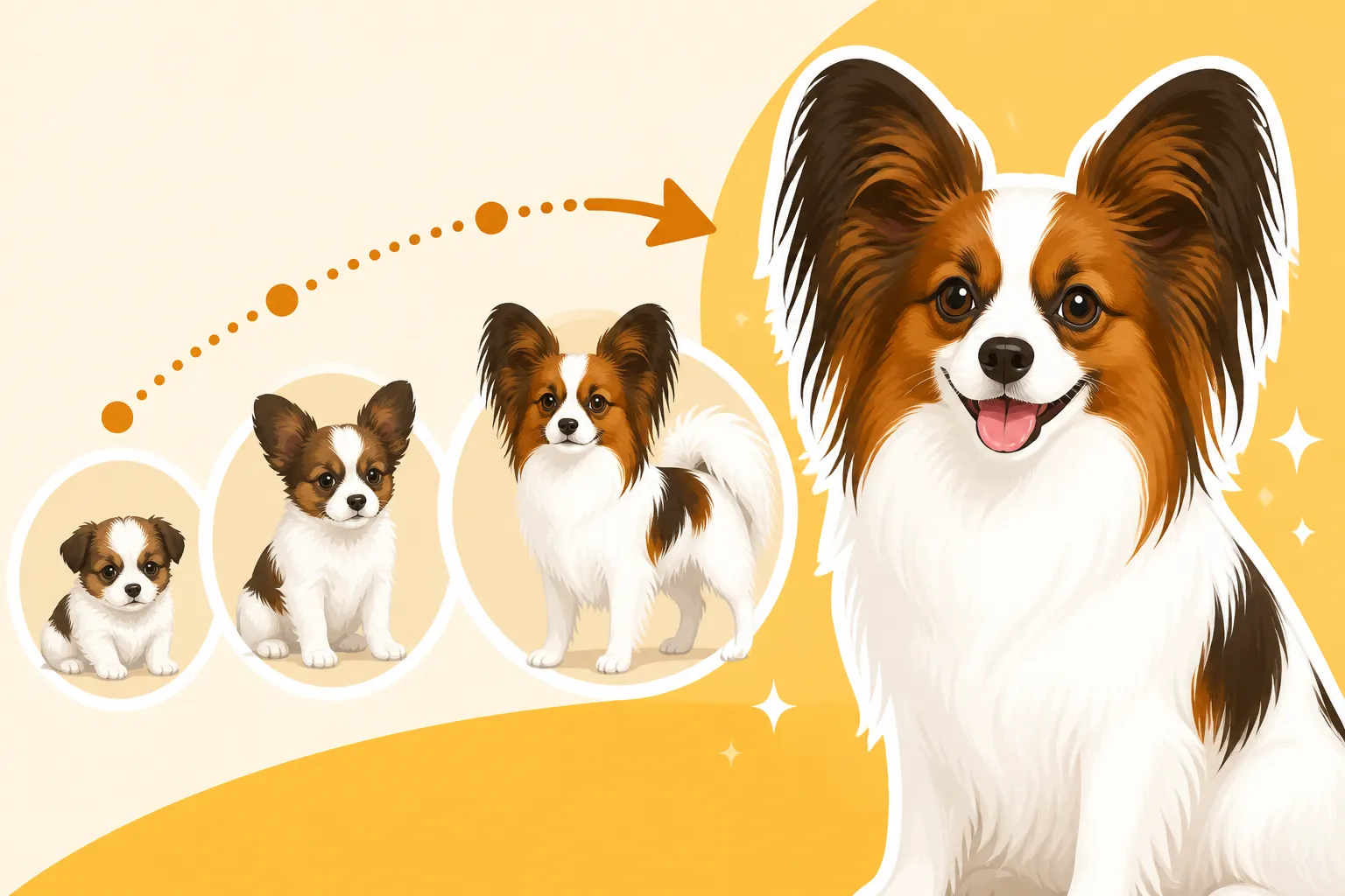 The Age a Papillon's Adult Coat Arrives
