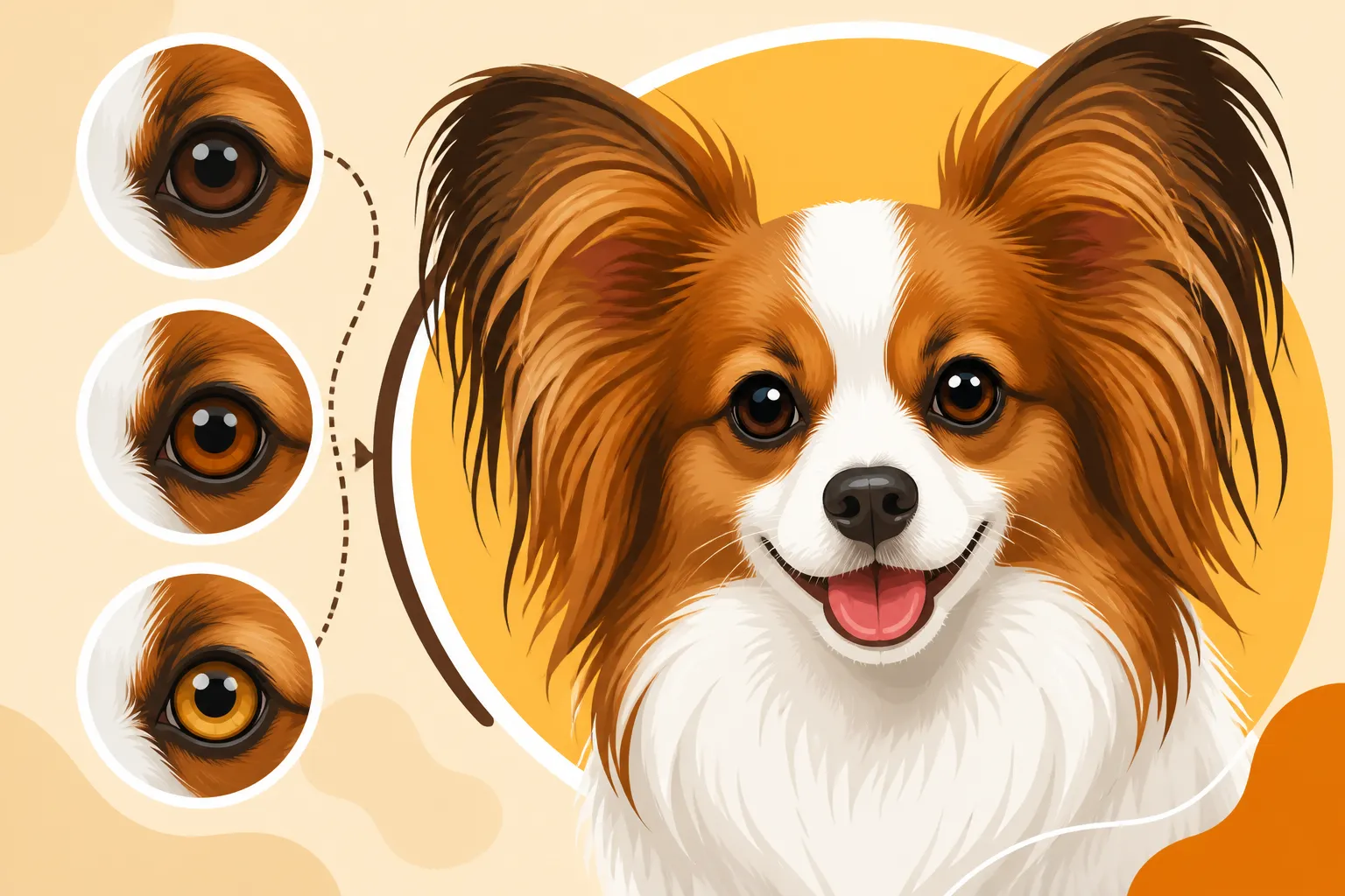 What Color a Papillon's Eyes Should Be