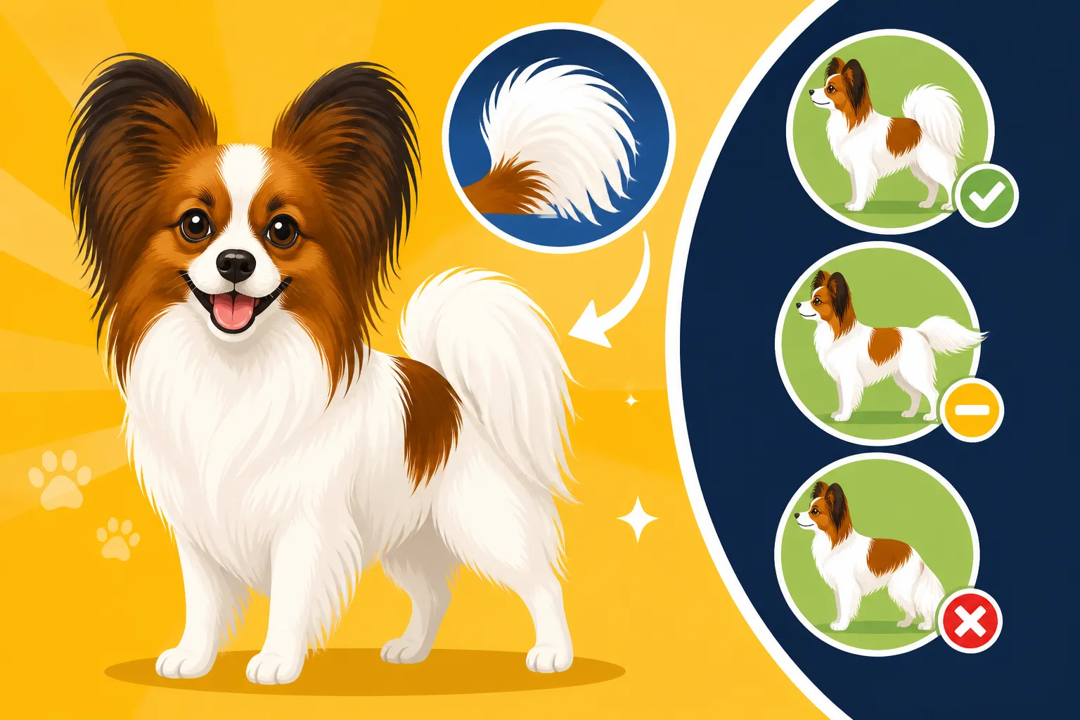 How a Papillon's Tail Should Be Carried