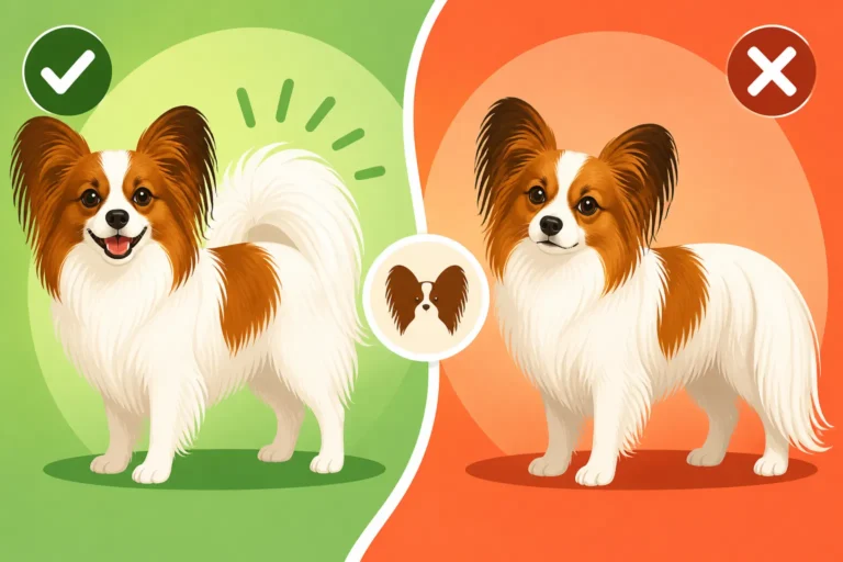 Whether a Papillon's Plume Should Fall Over Its Back