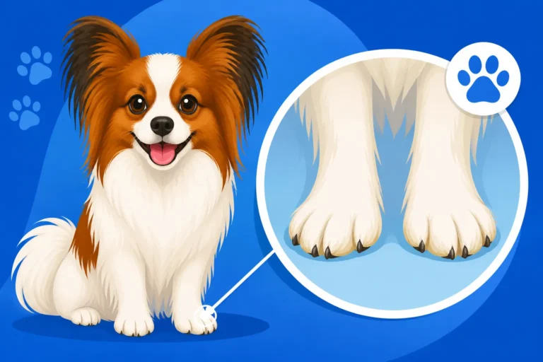 What Shape a Papillon's Feet Are