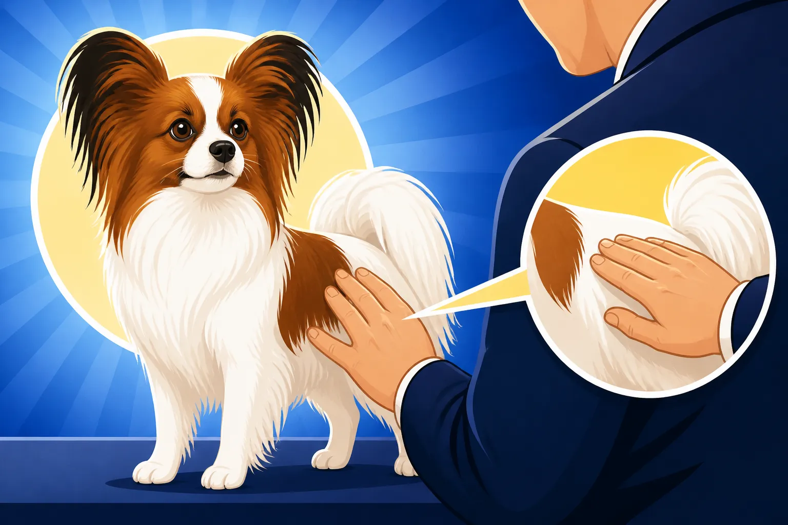What a Papillon Judge Puts a Hand On First