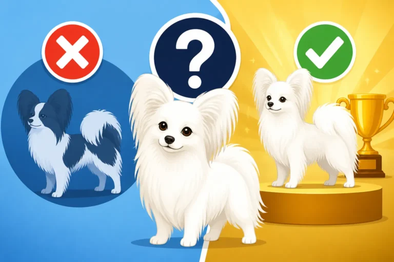 Whether an All White Papillon Can Be Shown