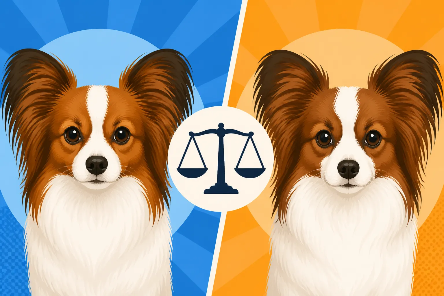 Whether a Papillon's Blaze Should Be Even