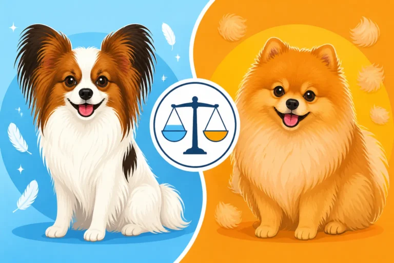Whether a Papillon Sheds Less Than a Pomeranian