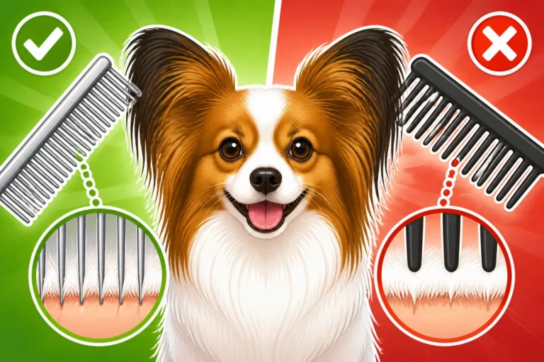 Which Comb Reaches a Papillon's Skin
