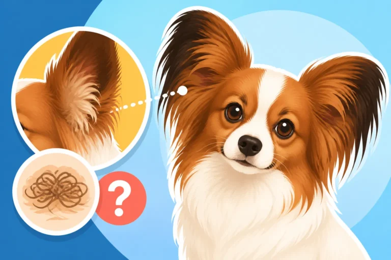 Whether a Papillon Mats Behind the Ears