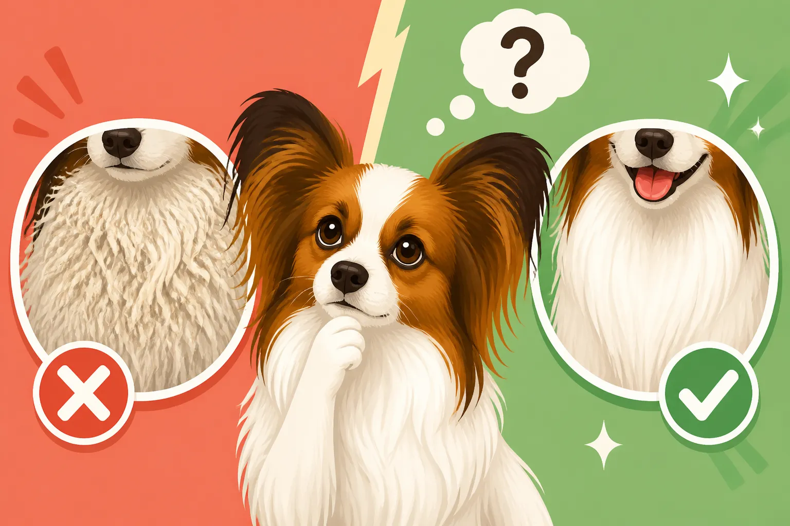 Whether a Papillon's Chest Frill Mats