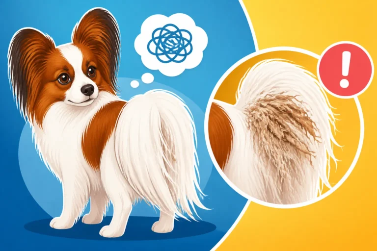 Whether a Papillon's Tail Plume Mats