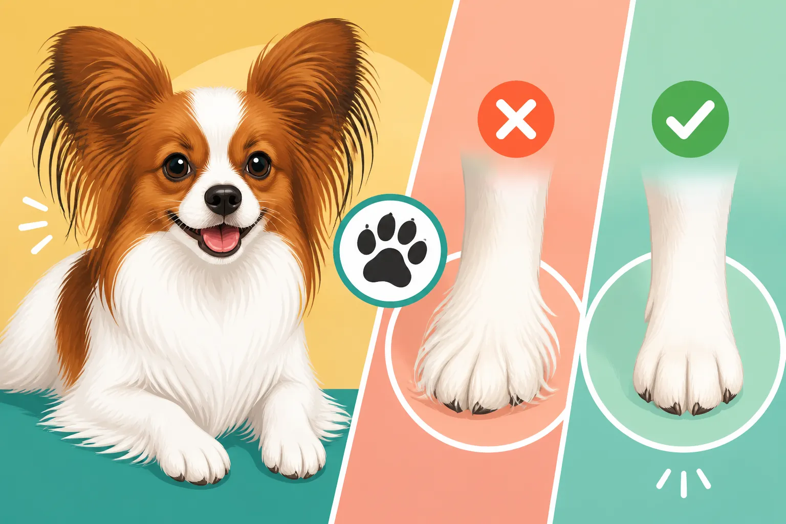 Whether a Papillon's Feet Should Be Trimmed to a Hare Foot