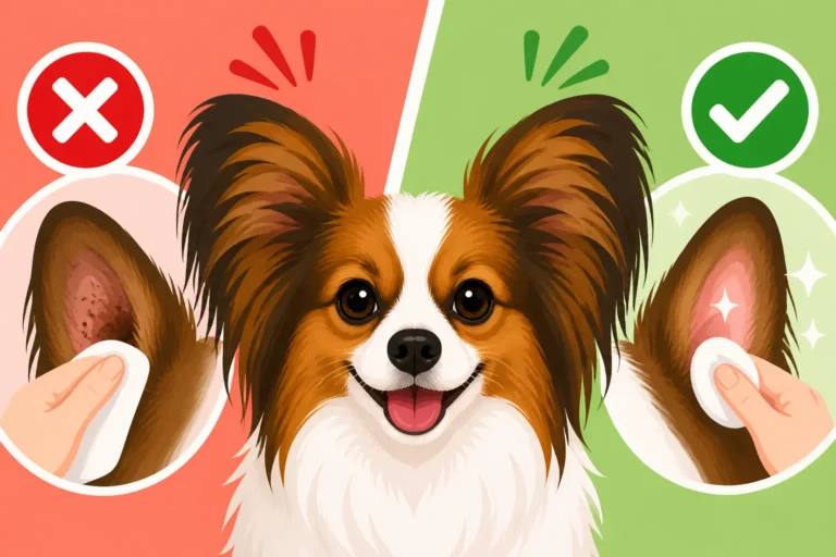 Whether a Papillon's Ears Should Be Wiped