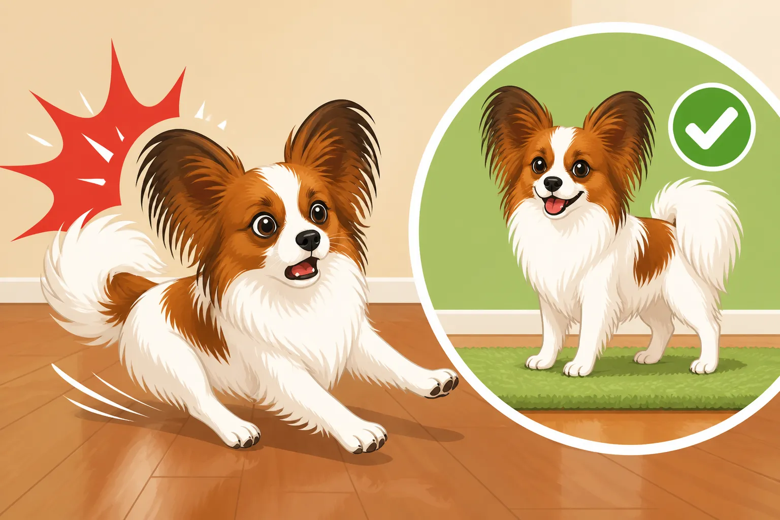 Whether a Papillon Slips on Hardwood