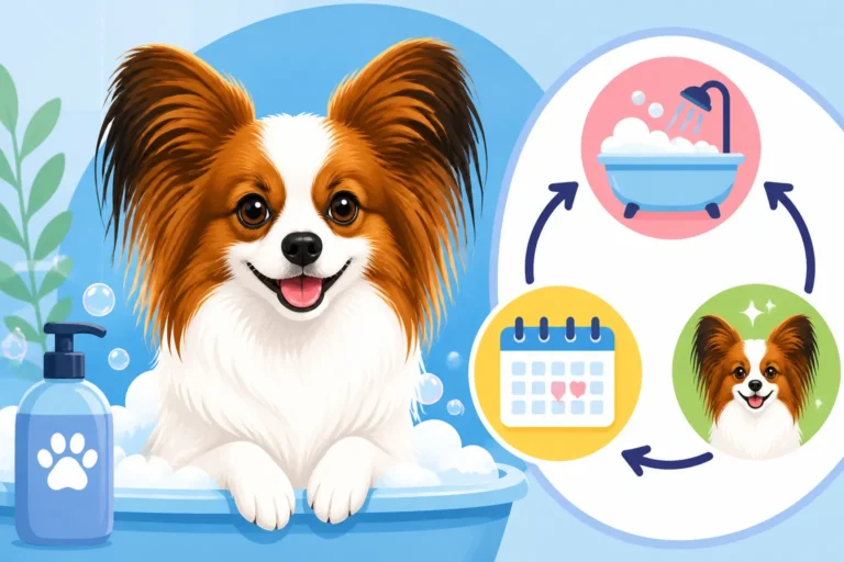How Often a Papillon Should Be Bathed