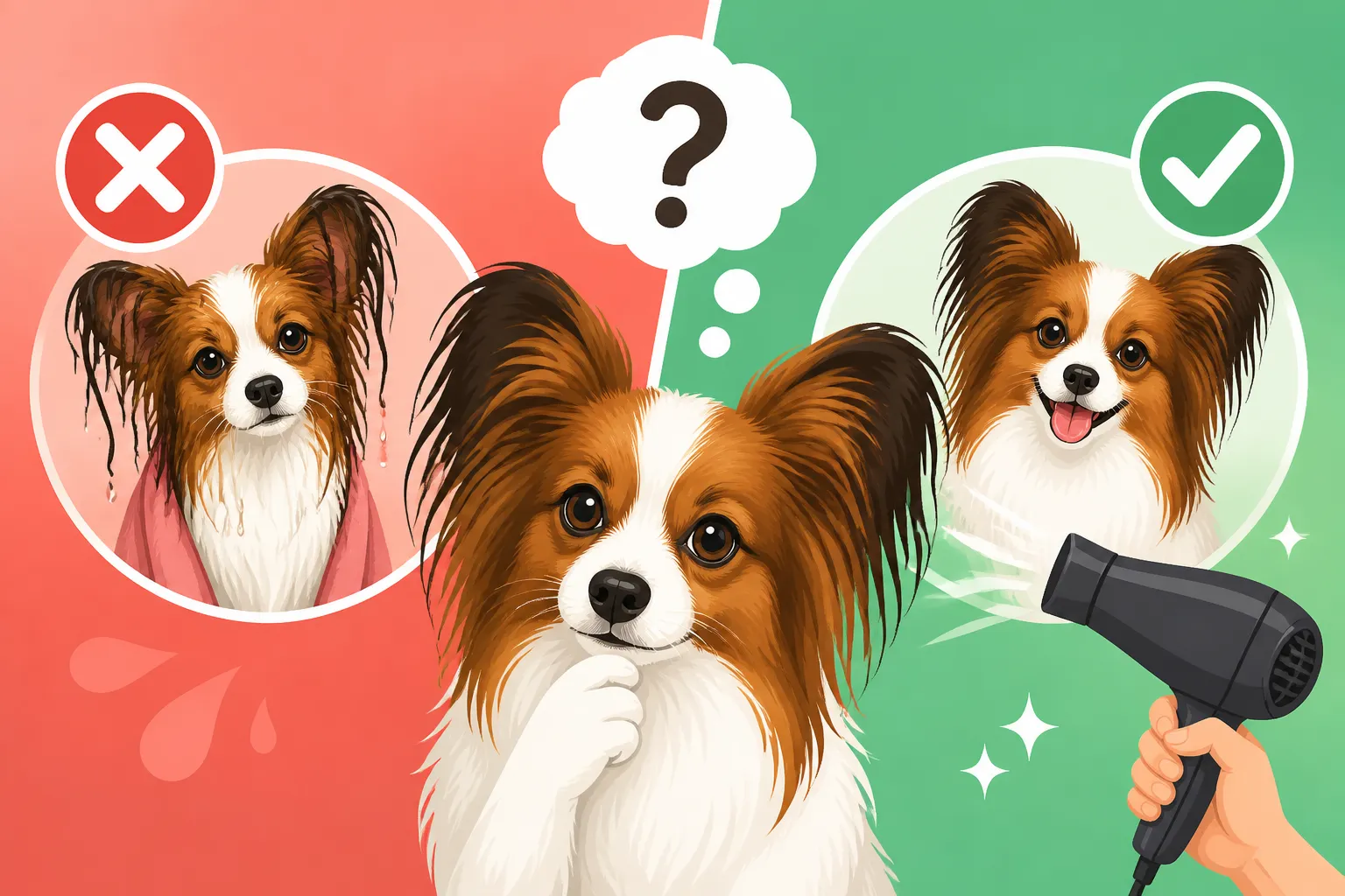 Whether a Papillon Must Be Blow Dried