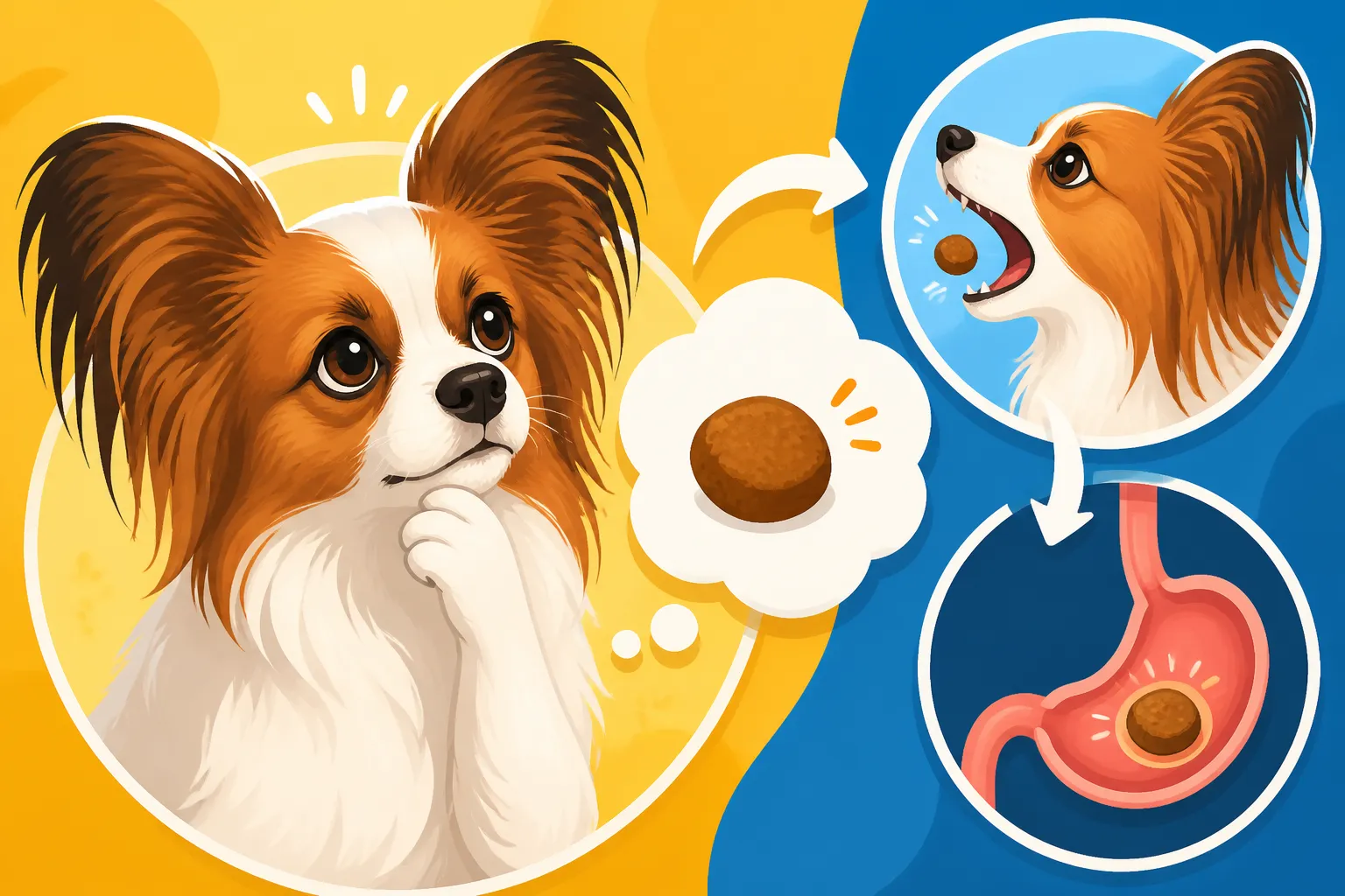 Whether a Papillon Swallows Kibble Whole