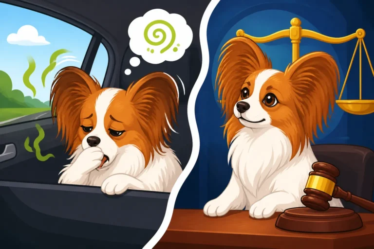 Whether a Papillon Gets Carsick Before a Trial