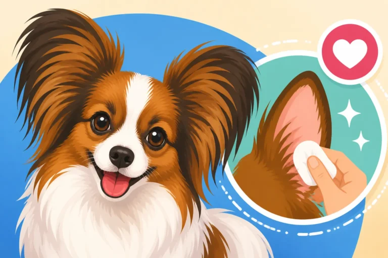 How Often a Papillon's Ears Need Cleaning