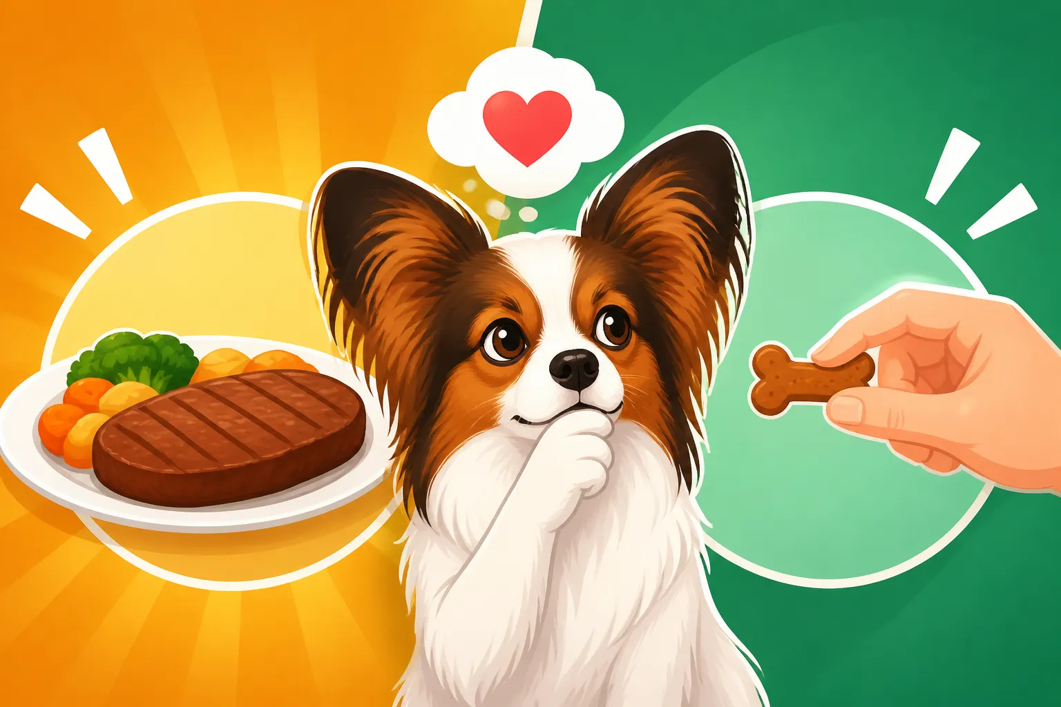 Whether a Papillon Trades Its Dinner for Training Treats
