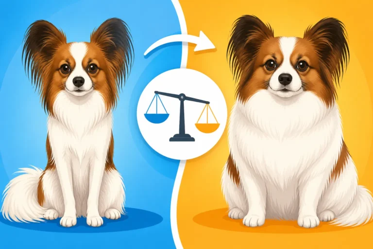 How Two Extra Ounces Show on a Papillon