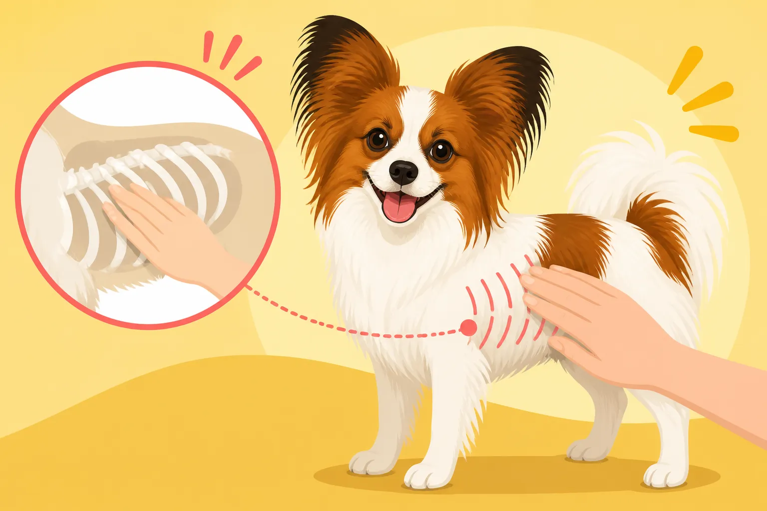 How to Feel a Papillon's Ribs
