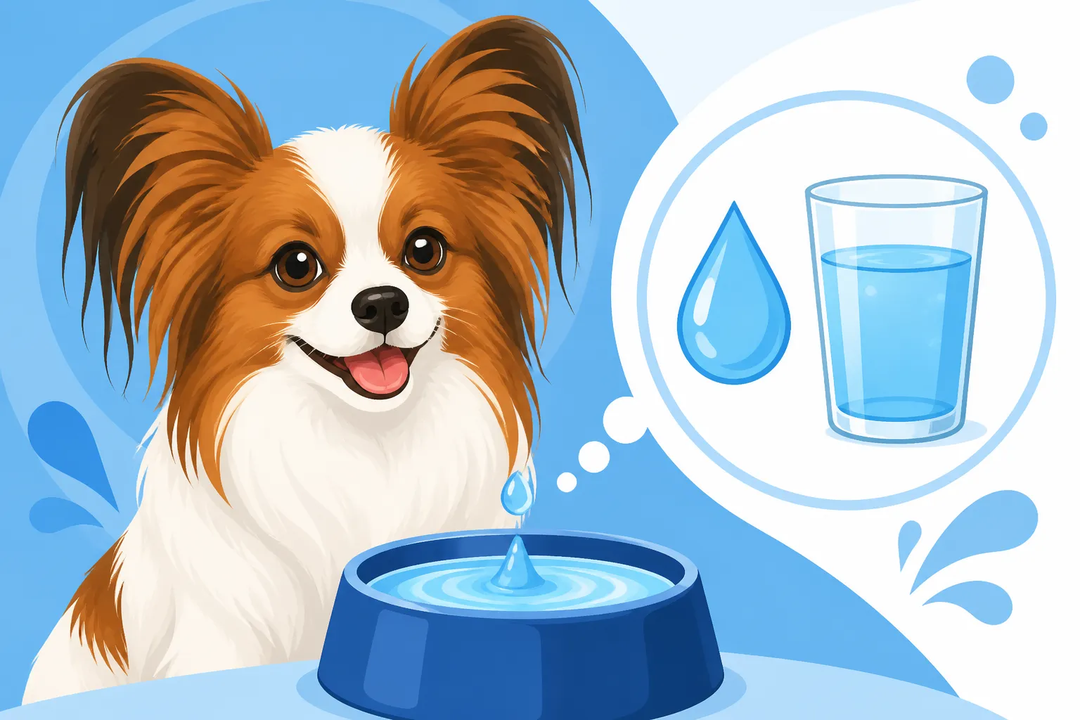 How Much Water a Papillon Drinks a Day
