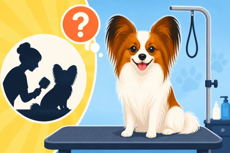 Whether a Papillon Will Sit for a Full Groom