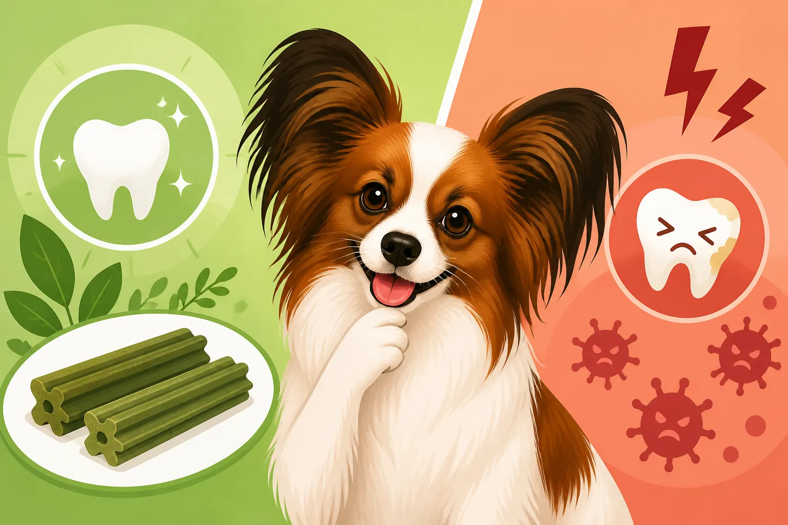 Whether Dental Chews Help a Papillon