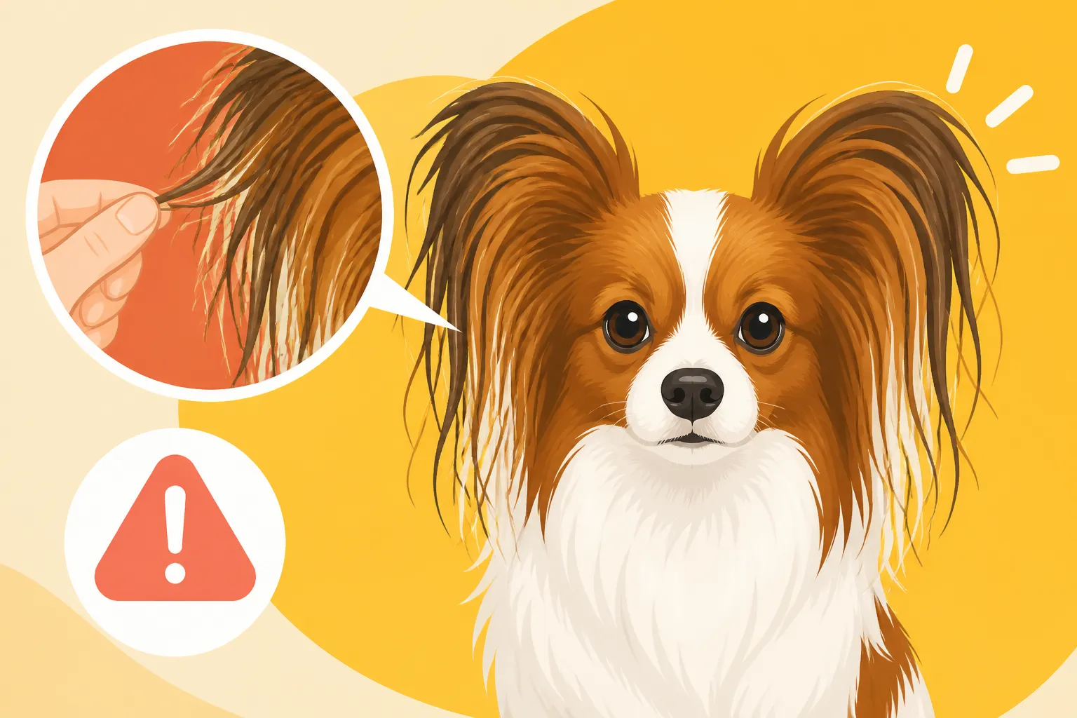Signs a Papillon's Fringe Is Pulling