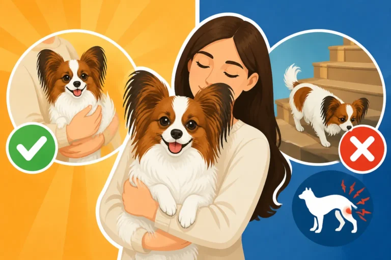 Whether a Papillon Should Be Carried Downstairs