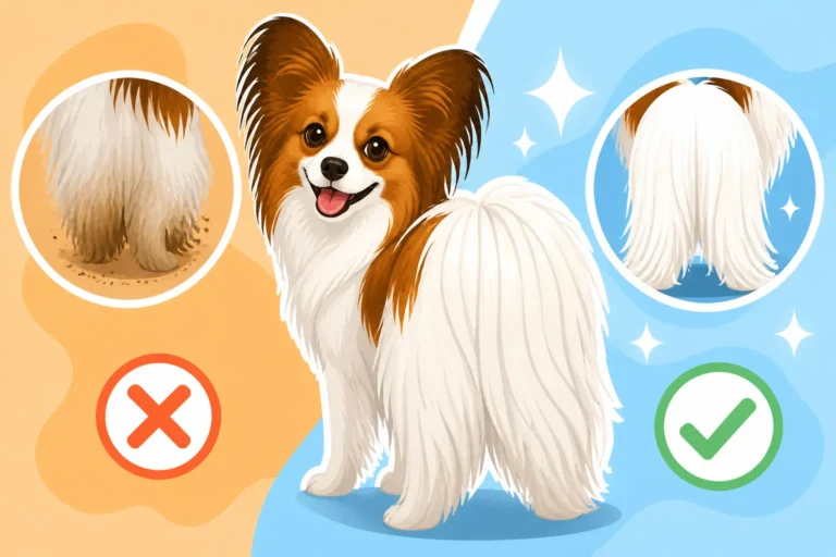 Whether a Papillon's Culottes Need Cleaning
