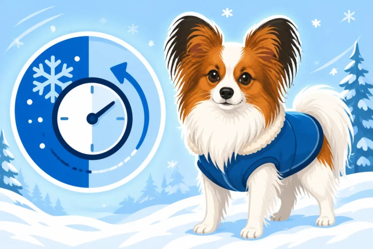 How Long a Papillon Can Stay Out in Cold