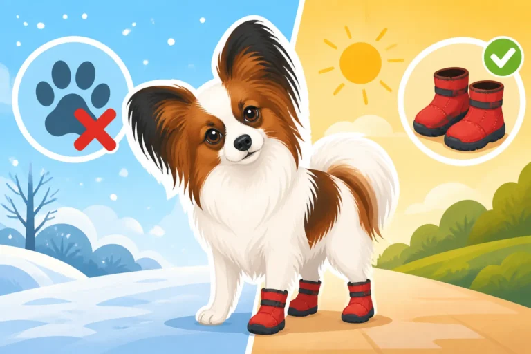 Whether a Papillon Should Wear Boots