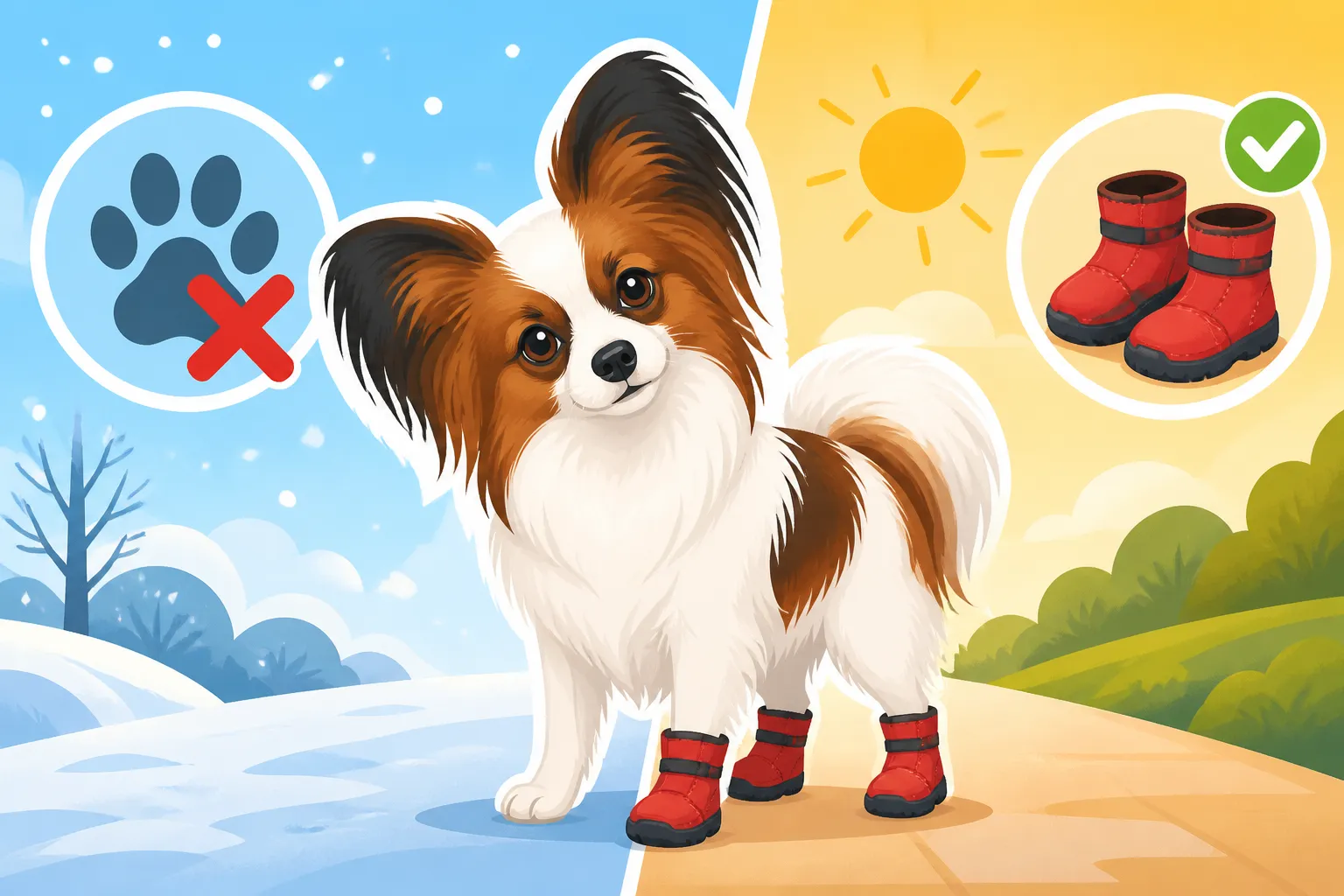 Whether a Papillon Should Wear Boots