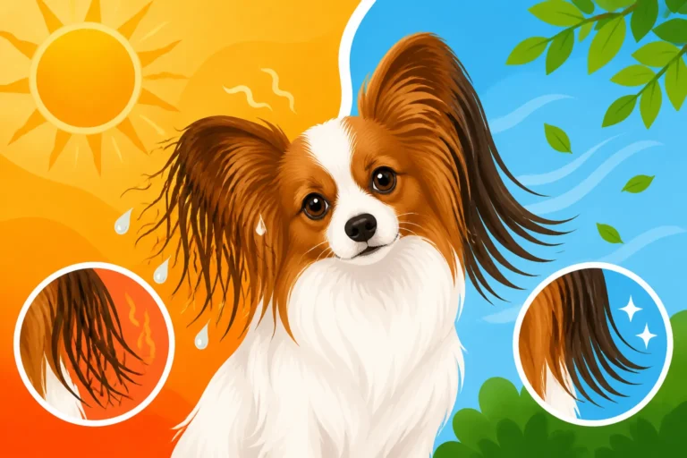 Whether a Papillon's Fringe Makes Summer Worse